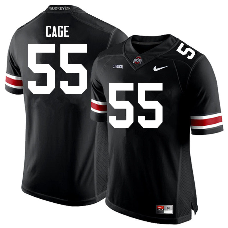 Men #55 Jerron Cage Ohio State Buckeyes College Football Jerseys Sale-Black